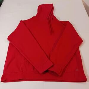 Zelos Men’s Red Cotton Blend Drawstring Hoodie Pullover Sweatshirt Size Large